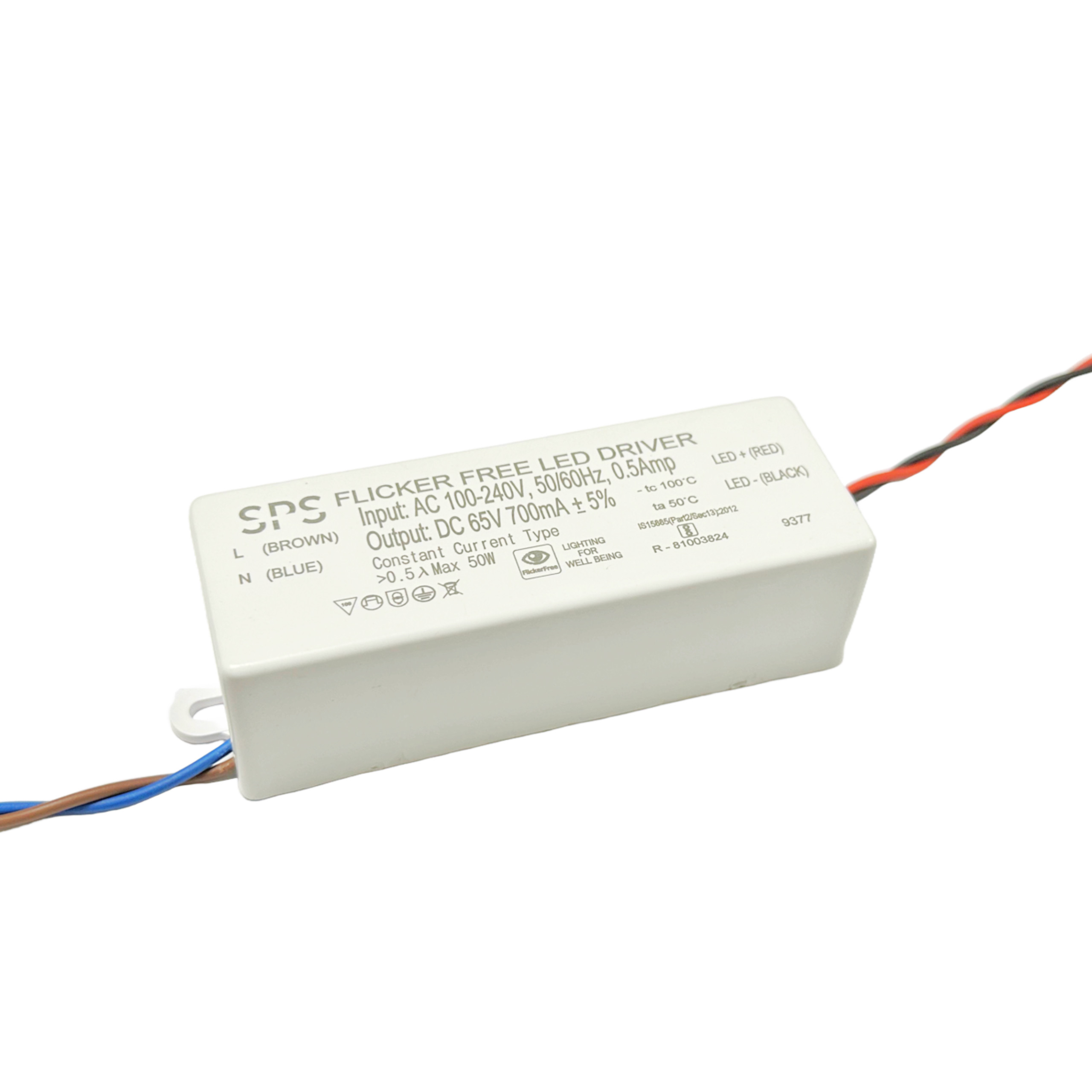 Smooth Power 50W potted LED driver IP65 silicon encapsulated